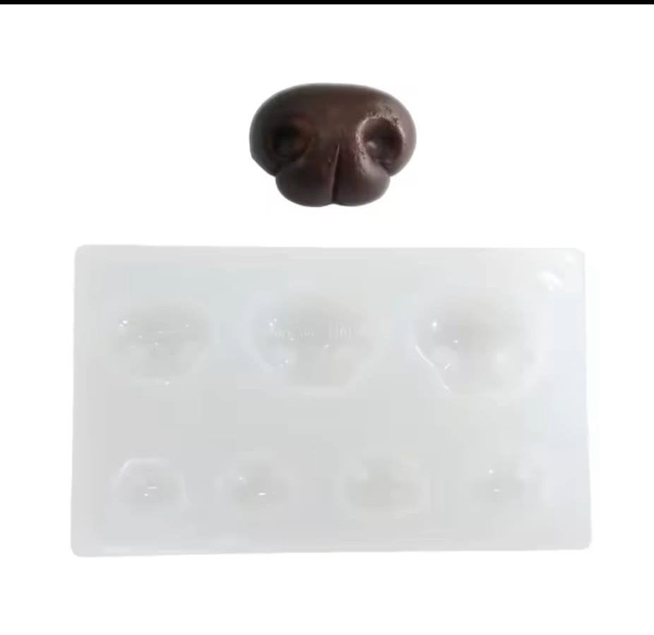 2 MOLDES SILICONA NARIZ PERRO