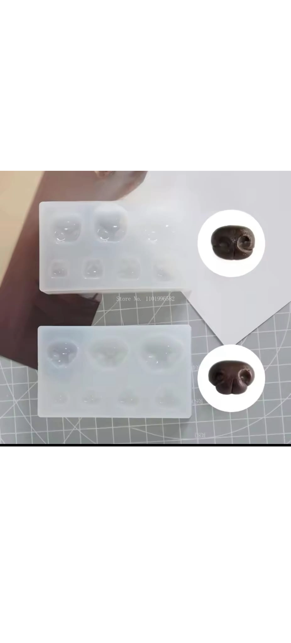 2 MOLDES SILICONA NARIZ PERRO
