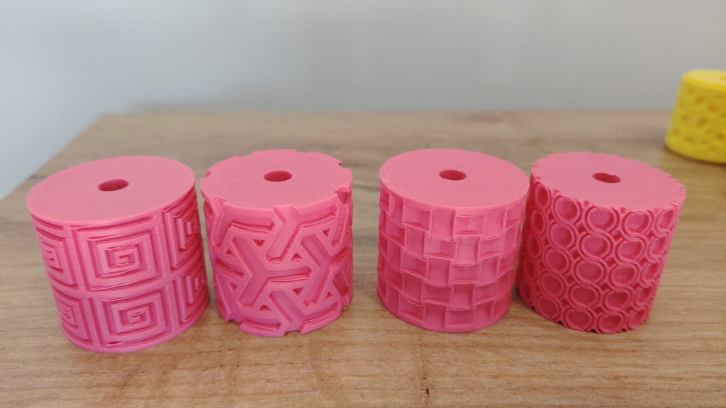 RODILLOS TEXTURAS 7 UNIDADES ROSA  C.25