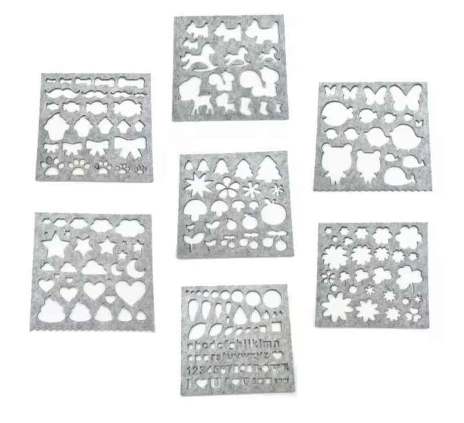 7 MOLDES DE FIELTRO PARA NEEDLE FELTING