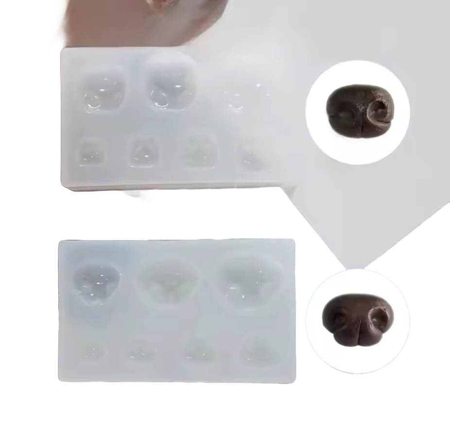 2 MOLDES SILICONA NARIZ PERRO